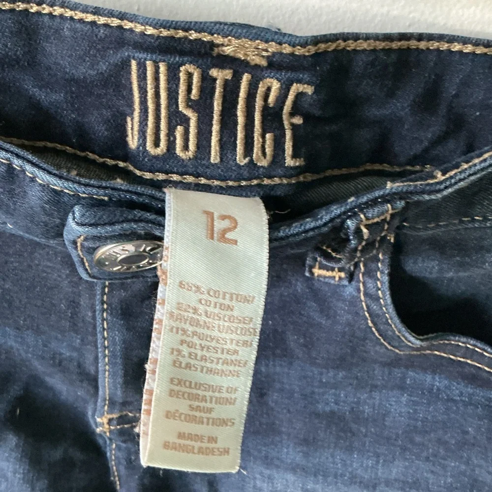 Justice Dark Blue Denim Jeans